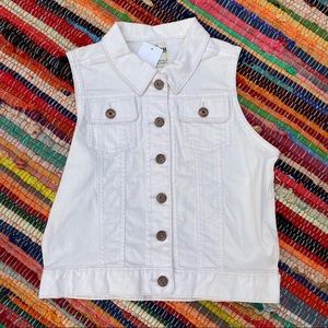 OshKosh | White Denim Jacket Vest